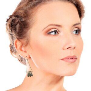 LYDELL NYC Gold & Crystal Dangle Earrings